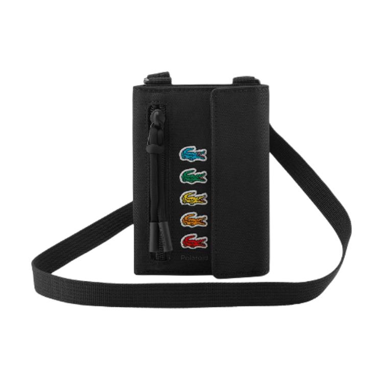 LACOSTE Французский крокодил x polaroid стиль Портативная, простая, безболезненная ткань, деньги пакет мужской стиль черный