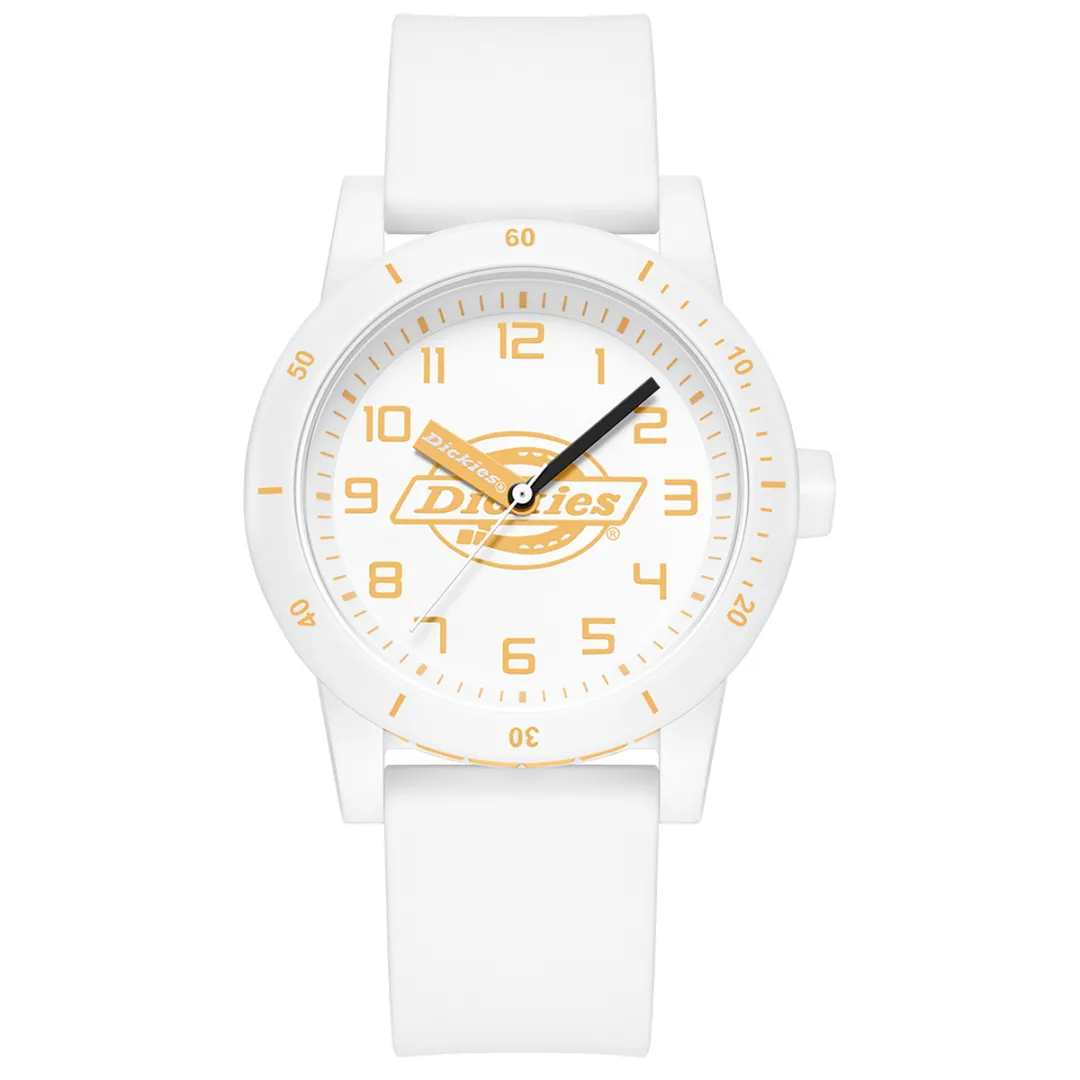 Dickies Fresh Look Collection Wrist Watches Quartz Movement Silicone Strap White Dial Unisex