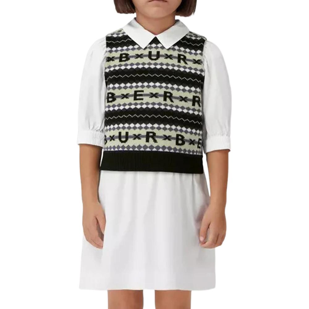 Платье Burberry FW22 Logo (белый) — фото 3