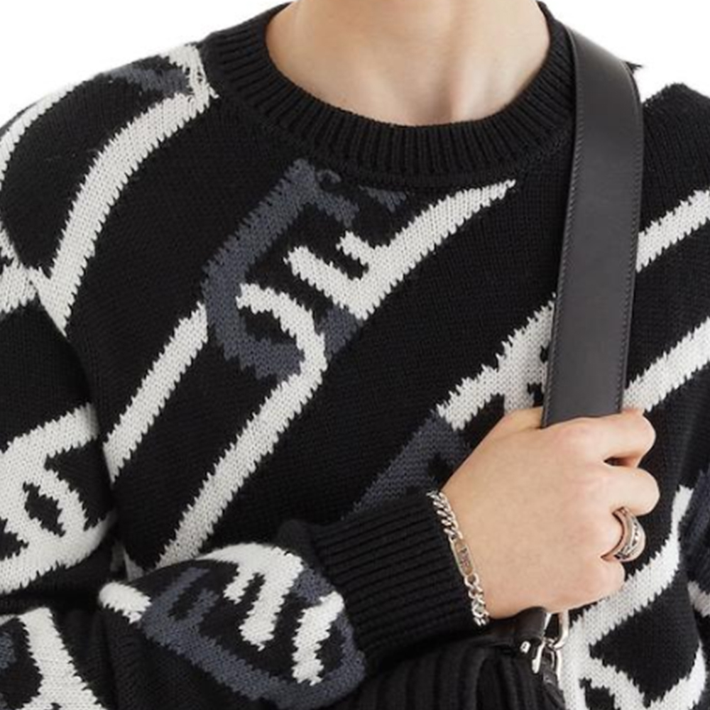 Мужской свитер Fendi (черный) — фото 8