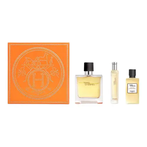HERMES Men's gift box, perfume, set, 75 ml, 15 ml, 40 ml, grapefruit