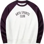 Anta Life Collection Comfortable Casual Loose Fit Minimalist Style Fleece Lined Multicolor Sweatshirt Women's