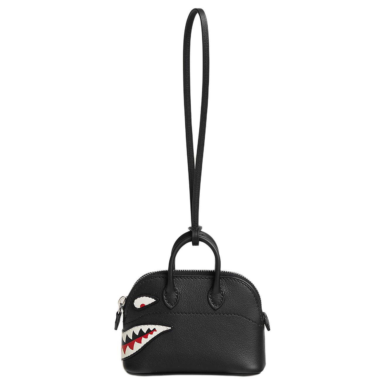 Женский брелок для сумки Hermes Bolide Shark (черный)