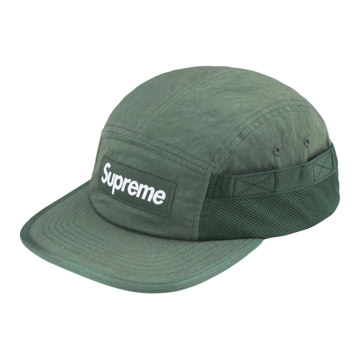 Supreme Nylon Baseball Caps Unisex Green/Red/Black/Silver