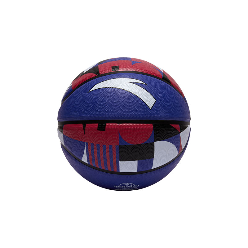Anta Rubber Basketball Black/Blue Size 7.5 Training Unisex
