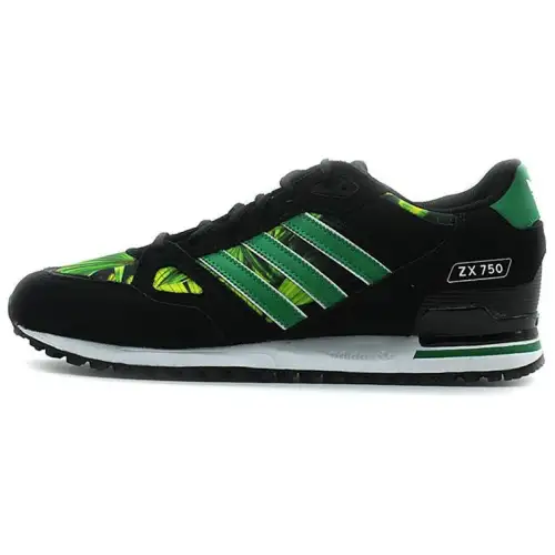 Adidas Originals ZX 750 Slip Resistant Abrasion Resistant Low top Casual Shoes Unisex Black