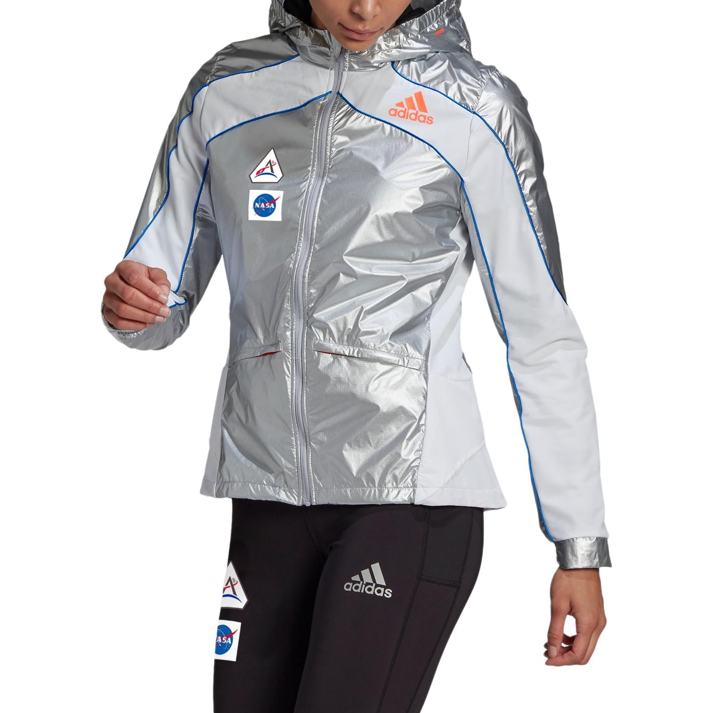 Женская куртка adidas Space Jkt W (серебристый металлик) — фото 4