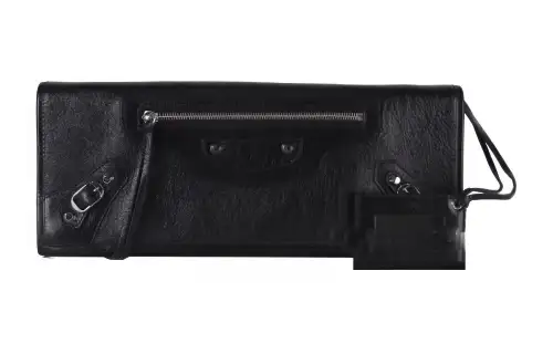 Balenciaga Lambskin Clutch Women's Black