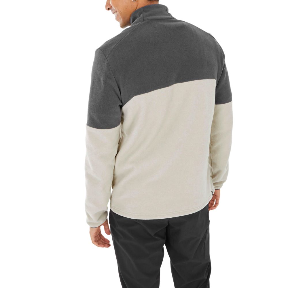 DECATHLON MH500 Fleece Clothing Men’s Moonlight Beige/Carbon Gray