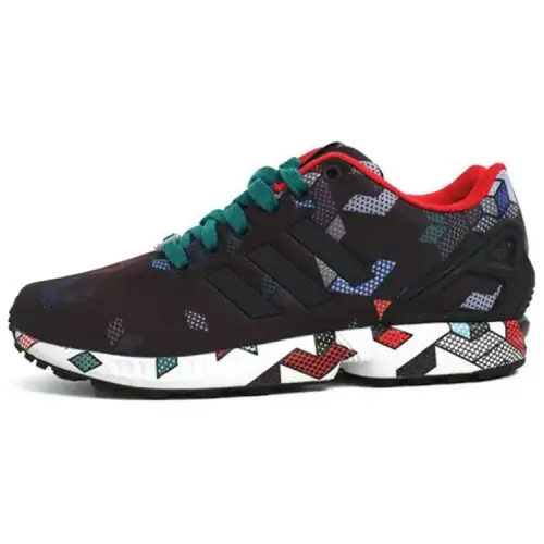 Adidas Originals ZX Flu Fashion Trend Slip Resistant Abrasion Resistant Low top Running Shoes Men's Black