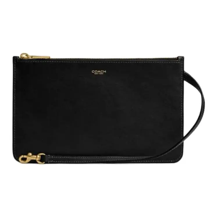 COACH Cow Leather Clutches Medium Women's Black