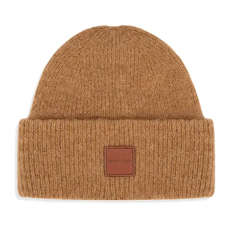 COACH Sheep Wool, Polyamide, Alpaca Beanies Unisex Brown