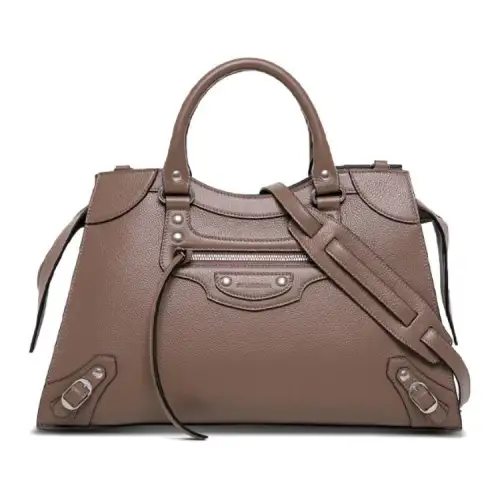 Balenciaga Pu Handbag Women's Taupe