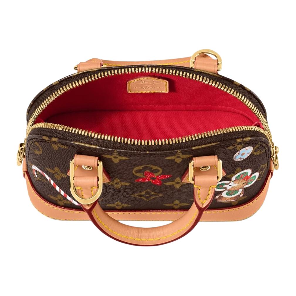 Женская сумка Louis Vuitton NANO ALMA (коричнево-хаки) — фото 4
