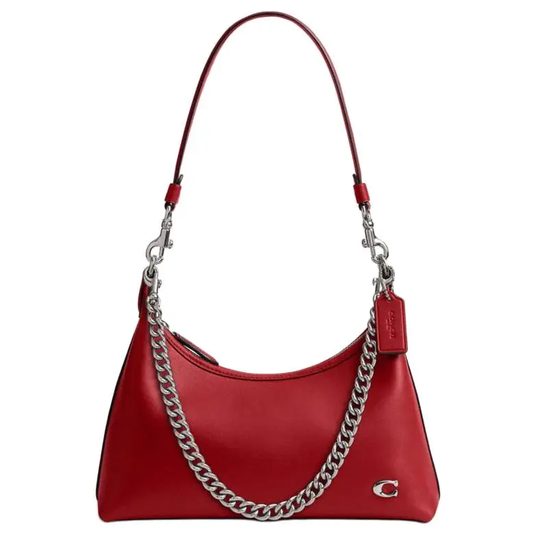 COACH Juliet Cow Leather Portable Crossbody Bag, Shoulder Bag Medium Women's Ruby Red