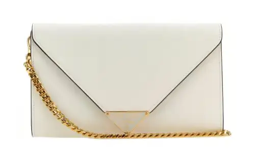 PRADA Saffiano Calfskin Shoulder Bag, Crossbody Bag, Wallet Women's White