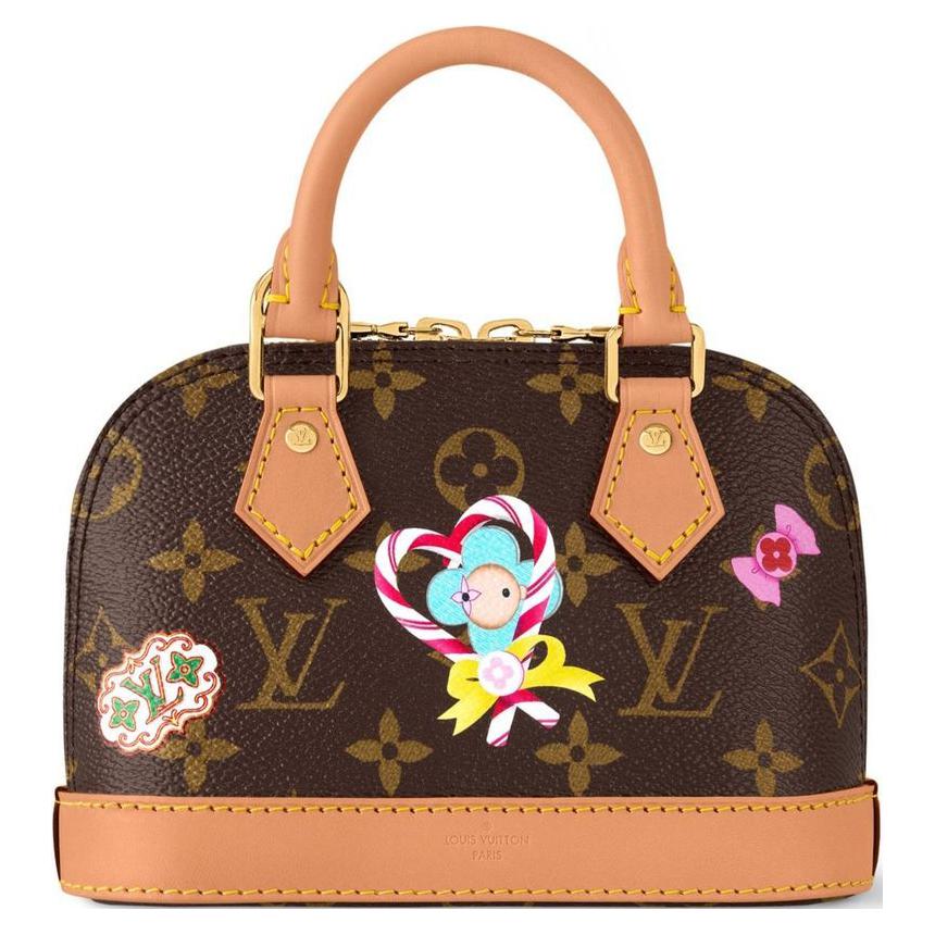 Женская сумка Louis Vuitton NANO ALMA (коричнево-хаки) — фото 3