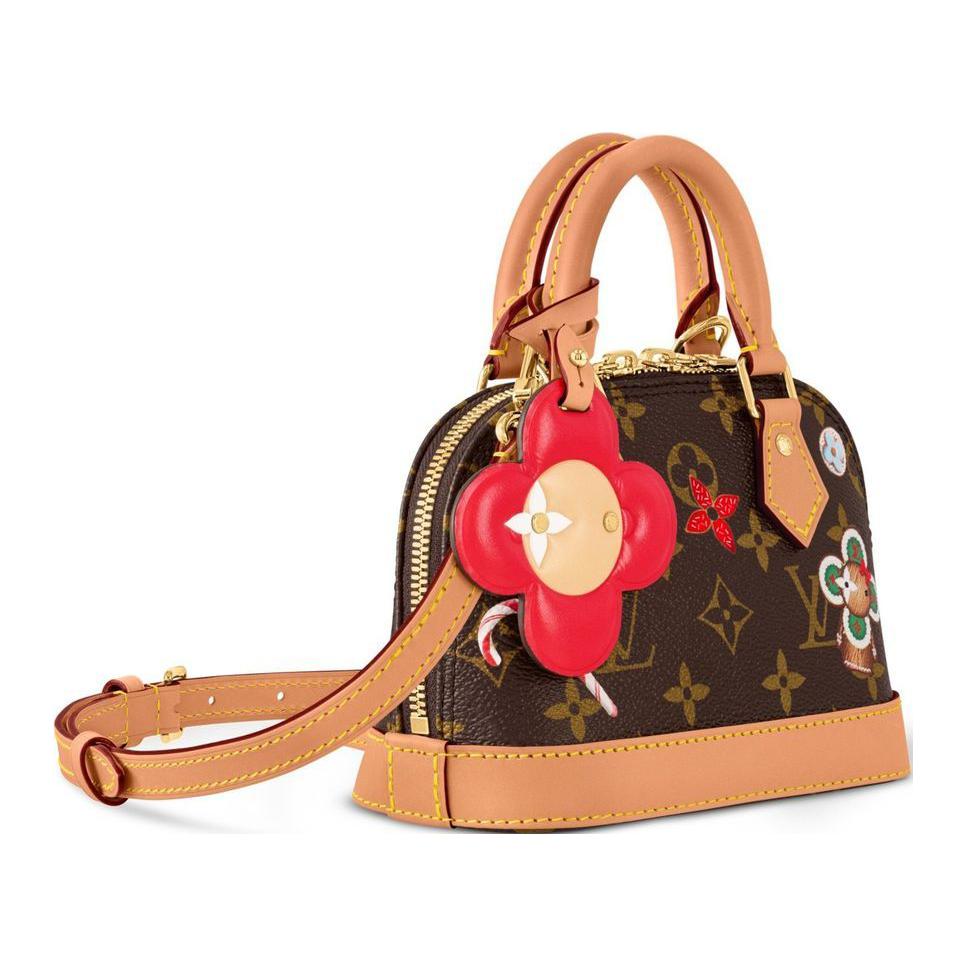 Женская сумка Louis Vuitton NANO ALMA (коричнево-хаки) — фото 2
