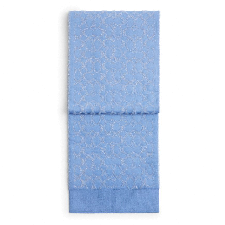 Шарф COACH Knit Scarf (синий)