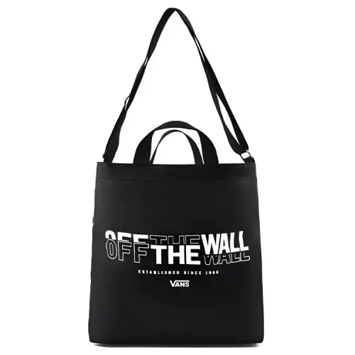 Vans Letter Print Fabric Shoulder Bag Regular Unisex Black