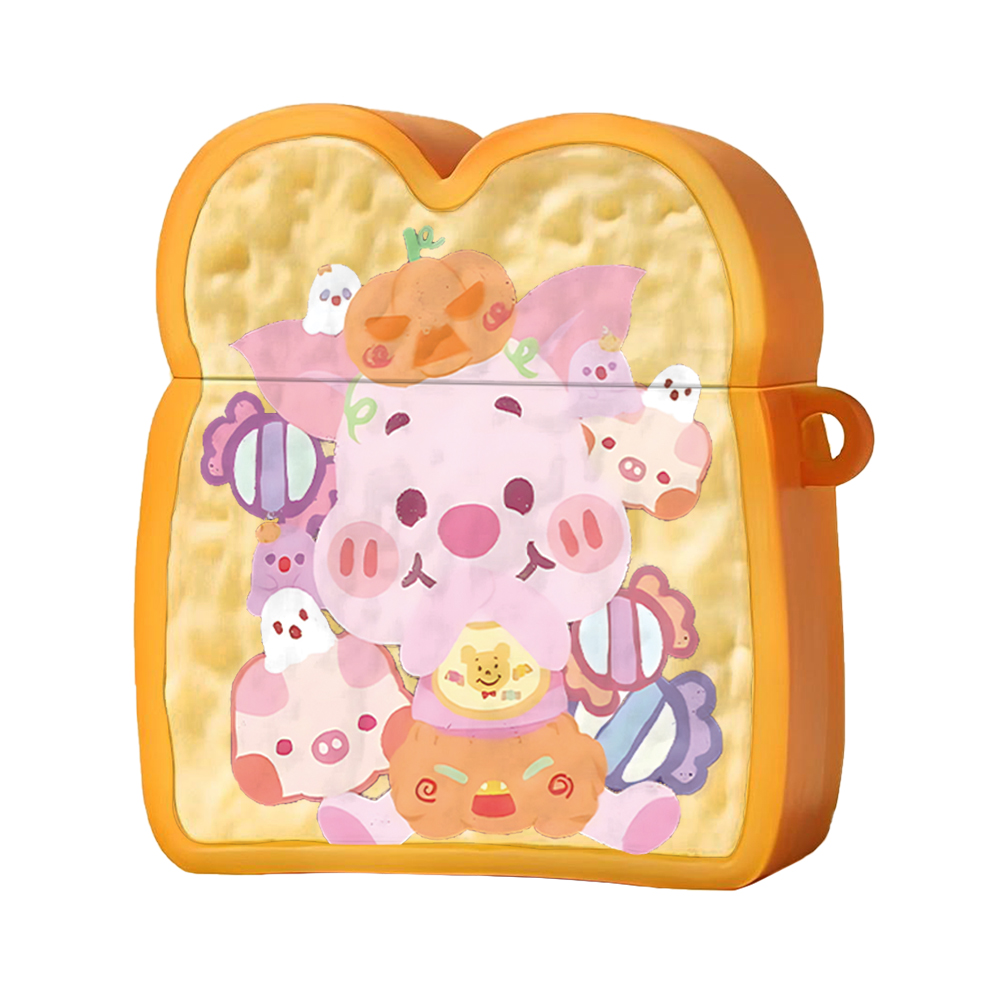 Disney Disney suitable for Apple/apple airpods second generation/third generation/pro/por2 generation silicone cute Q version Winnie the Pooh Pig Eeyore Toast Bread Anti-fall Cartoon Protection Headphone Case
