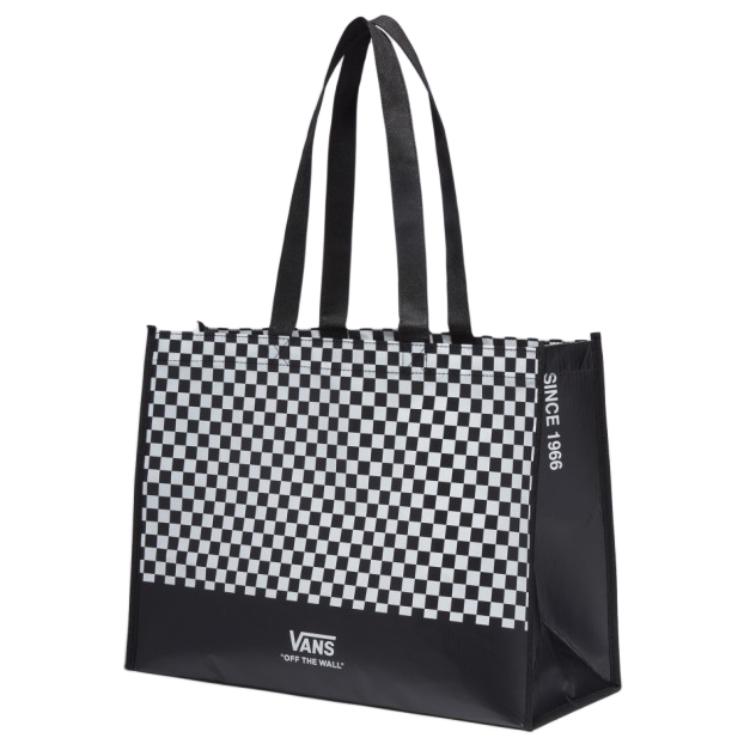 Мужская сумка-тот Vans Checkerboard Tote (черно-белая) — фото 2