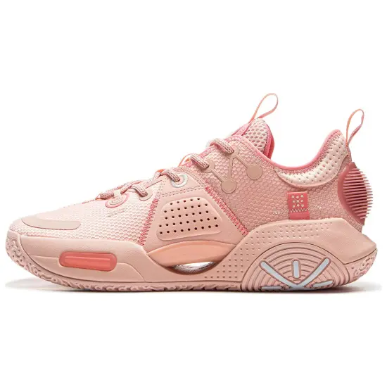 LINING All City 9 V1.5 Basketball Shoes Men Low-Top Salt Pink