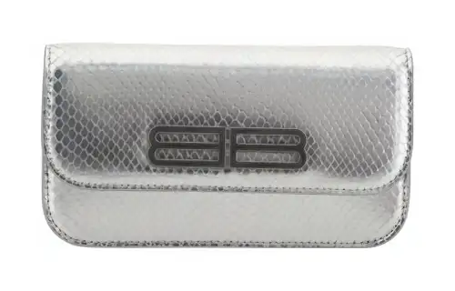 Balenciaga Calfskin Wallet Women's Silver