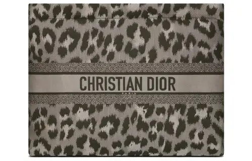 DIOR Travel Technical Fabric Clutch Coin Purse Shoulder Bag Women's Gray