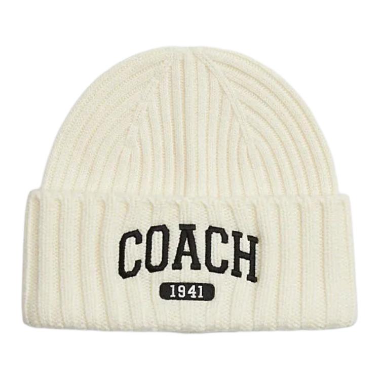 Женская шапка COACH Шерстяная (белая)