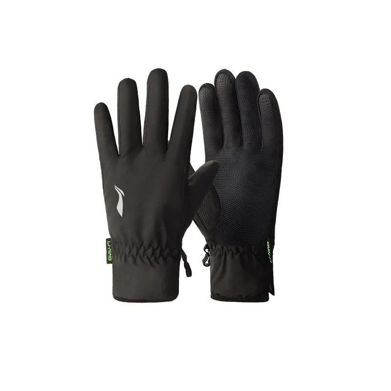 Li Ning Polyester Sports Gloves Unisex Black