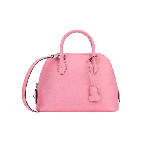 HERMES Bolide Epsom Calfskin Bowling Bag, Shoulder Bag, Handbag Women's 5P Pink