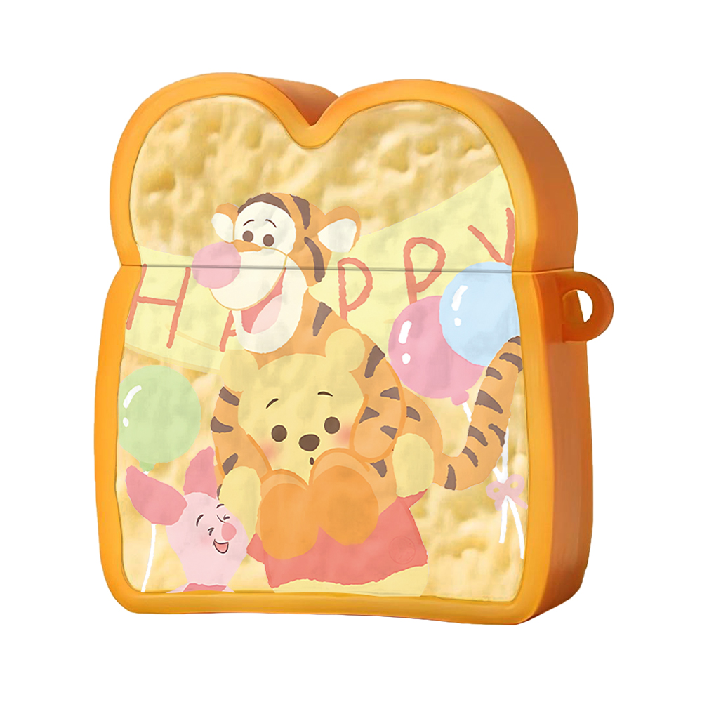 Disney Disney Suitable for Apple/apple airpods second generation/third generation/pro/por2 generation silicone cute Winnie the Pooh and friends toast anti-fall cartoon protection earphone case