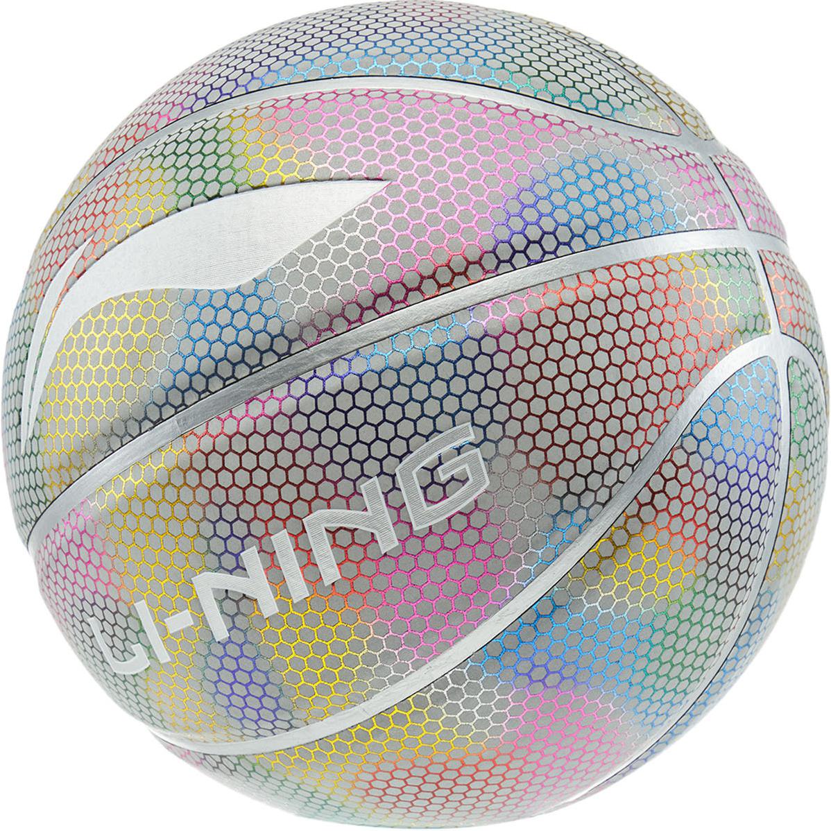 Li Ning Pu Basketball Dazzling Color Gradient Size 7 Reflective Unisex