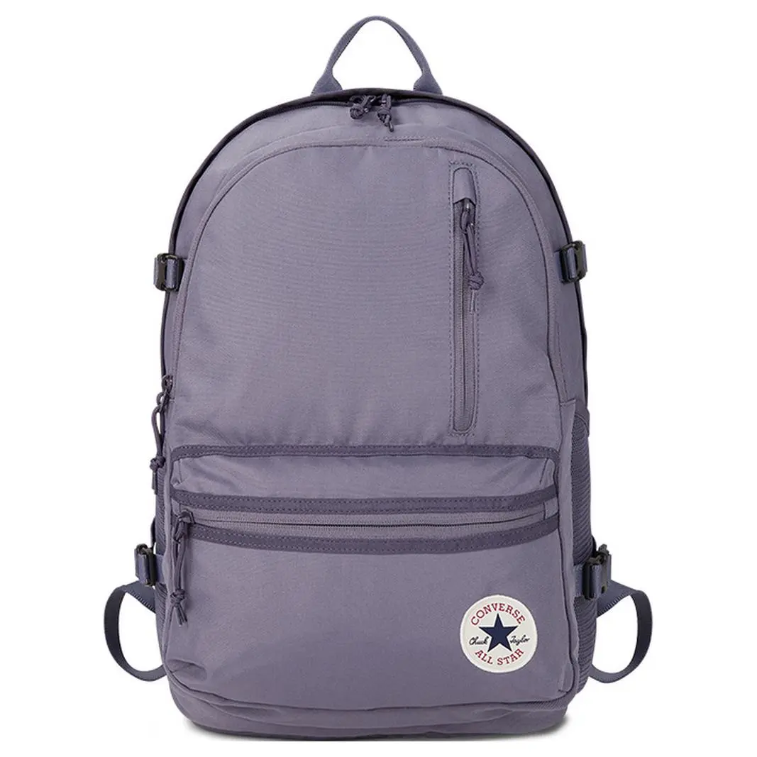 Converse Polyester Backpack Unisex Purple Gray