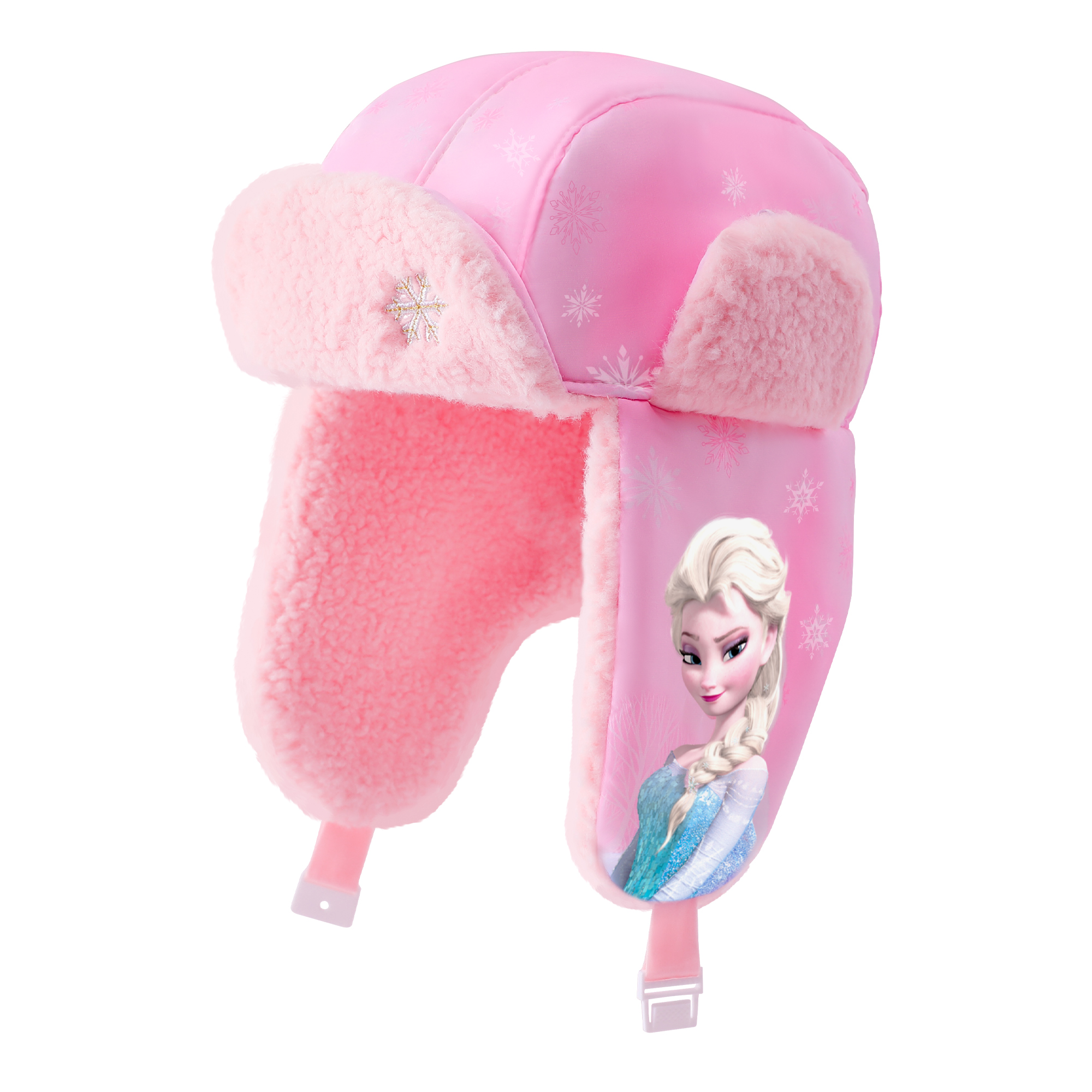 Disney Disney Frozen Series Princess Elsa is warm and cold in autumn and winter, versatile and girly, good-looking, water-repellent, soft, comfortable, cute, windproof, ear protection, adjustable for outdoor travel, polyester fiber, Lei Feng hat, children's model, pink/blue