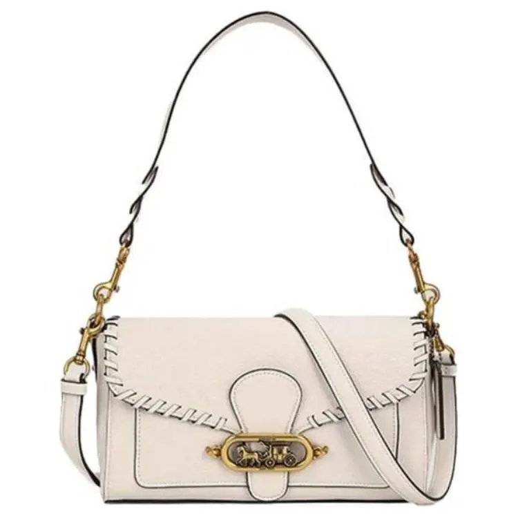 COACH Jade Leather Shoulder Bag, Crossbody Bag, Shoulder Bag Medium Women's White