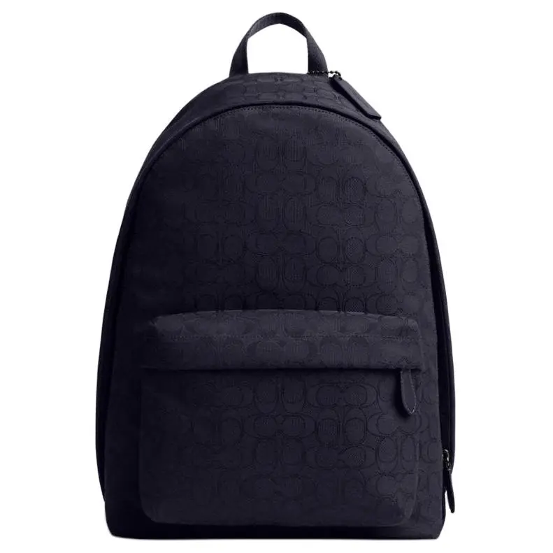 COACH Jacquard Fabric Backpack Large Unisex Marine Blue