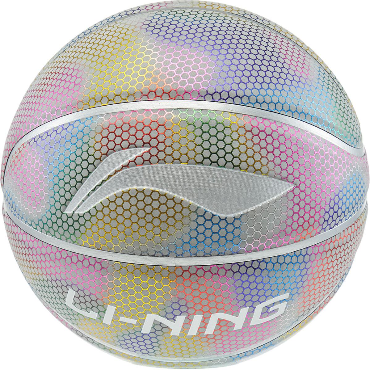 Li Ning Pu Basketball Dazzling Color Gradient Size 7 Reflective Unisex
