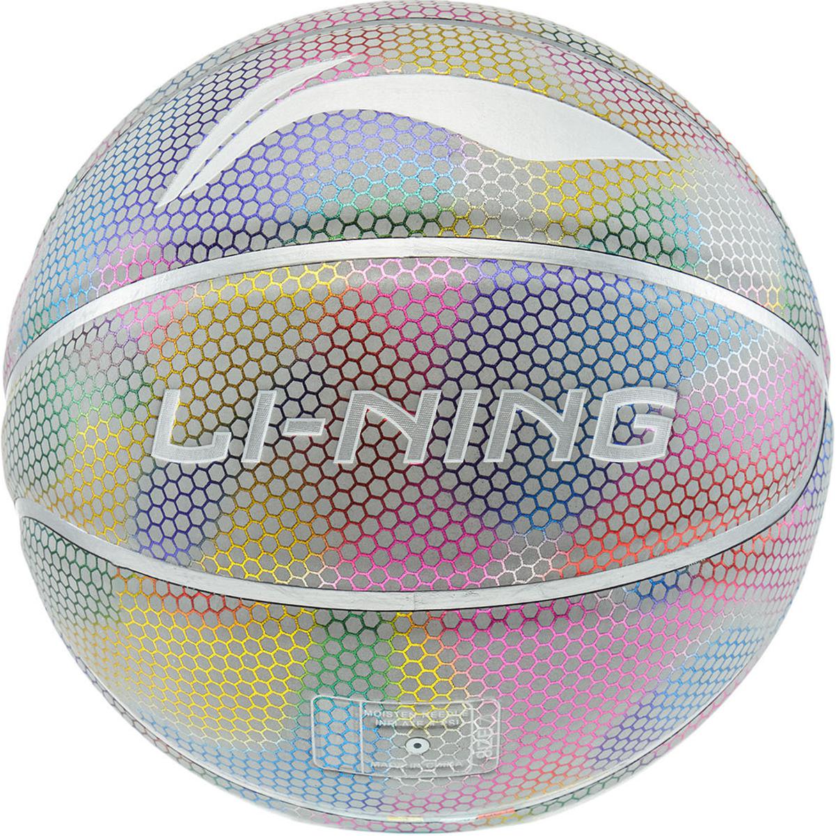 Li Ning Pu Basketball Dazzling Color Gradient Size 7 Reflective Unisex