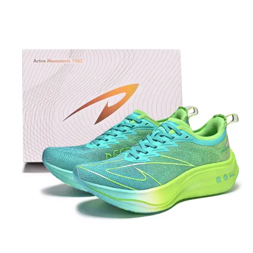 DEERWAY Delhui Blast 1.0 Full Palm Carbon Plate Year of the Horse Gift Box Model Marathon Professional Racing Limited Supercritical Technology Student Physical Examination Training Track and Field Elastic Support Propulsion Low-top Fabric Running Shoes Men's Grass Green
