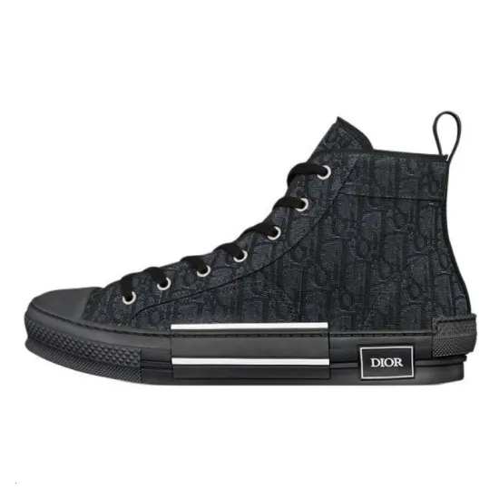 DIOR B23 High Top Skateboard Shoes Men's Black