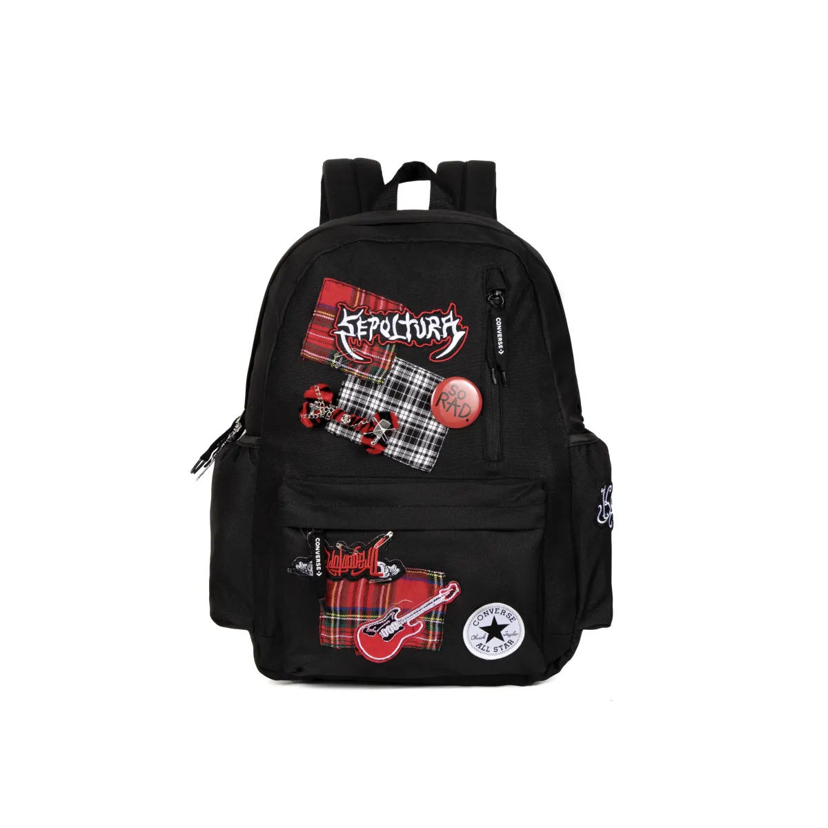 Converse Polyester Backpack Regular Unisex Black Red