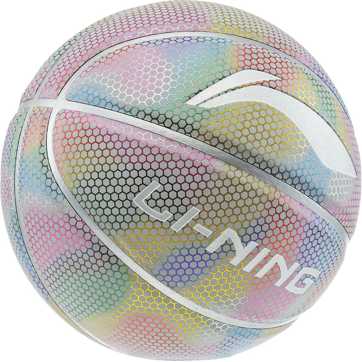 Li Ning Pu Basketball Dazzling Color Gradient Size 7 Reflective Unisex