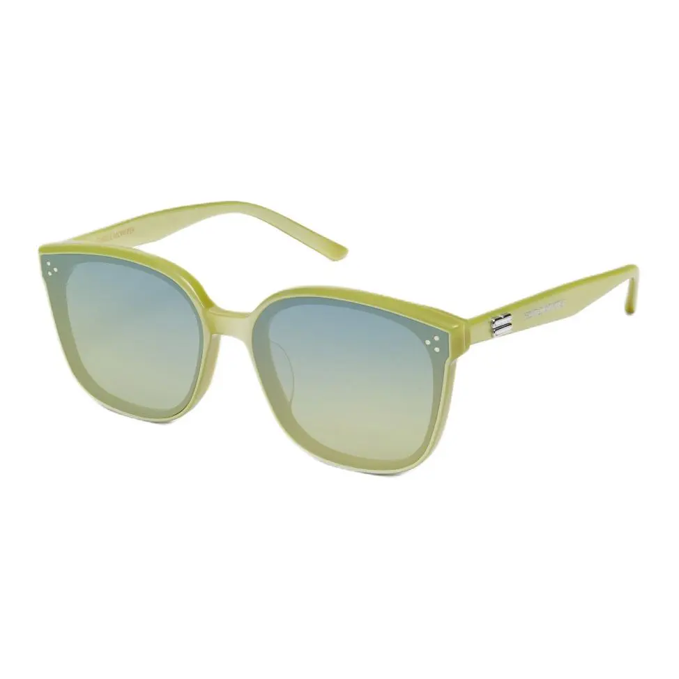 GENTLE MONSTER Acetate Metal Square Sunglasses Unisex Yellow Green