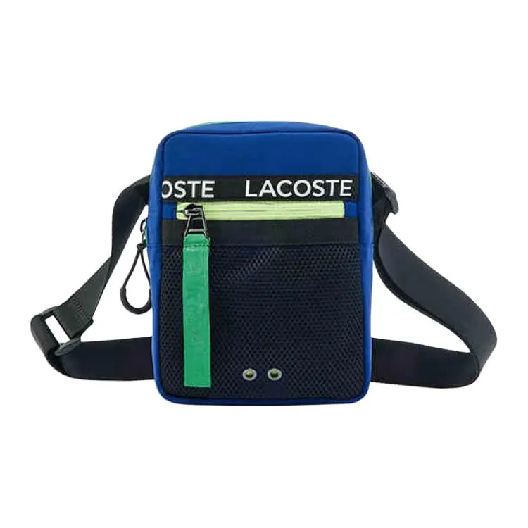 LACOSTE Polyamide Shoulder Bag, Crossbody Bag Medium Unisex Blue
