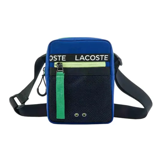 LACOSTE Polyamide Shoulder Bag, Crossbody Bag Medium Unisex Blue