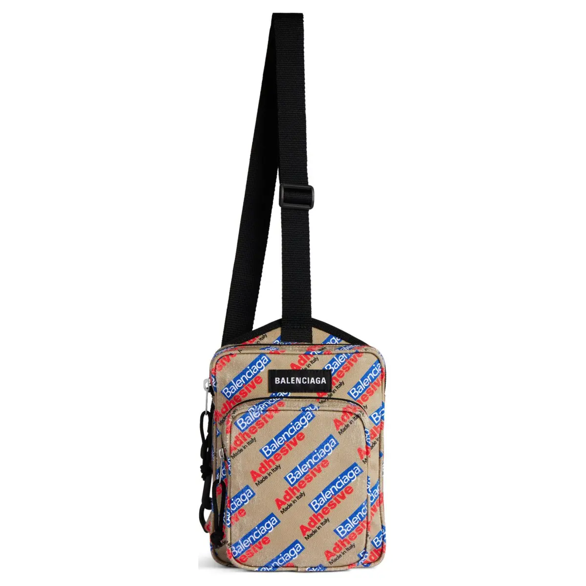 Balenciaga Nylon Messenger Bag, Shoulder Bag, Crossbody Bag Regular Men's Beige & Red & Blue