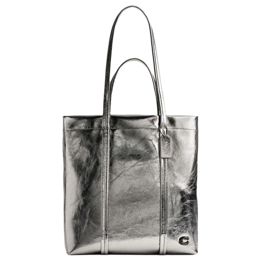 COACH Leather Tote Bag, Shopping Bag, Shoulder Bag, Handbag Large Men's Anthracite