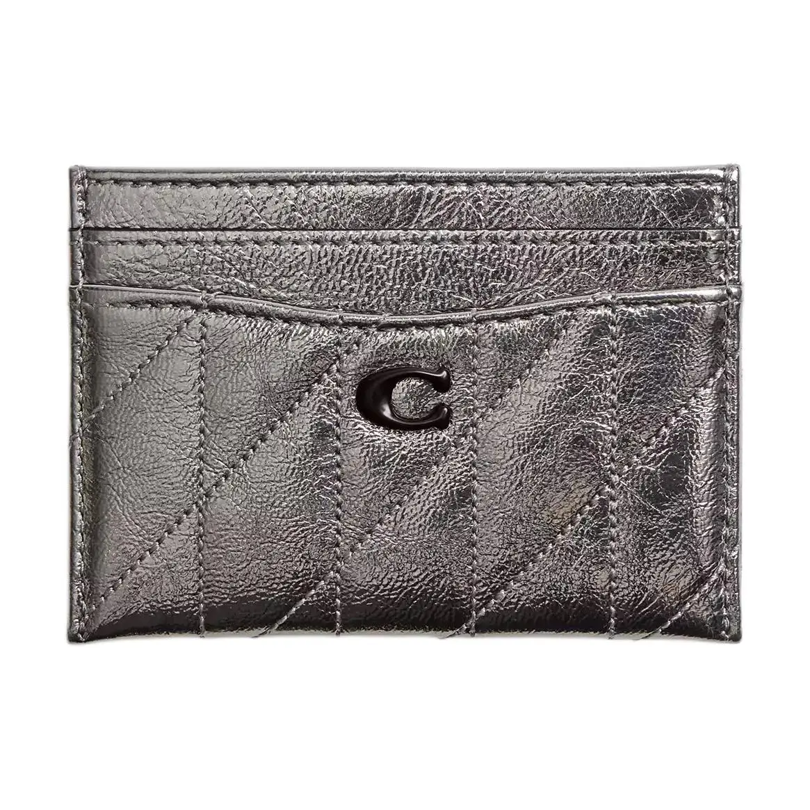 COACH Card Case Leather Card Holder Regular Women's Tin
